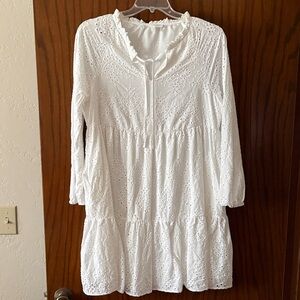 White eyelet dress